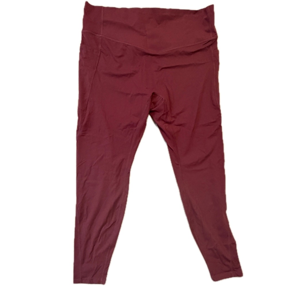 HALARA Ultrasculpt High Waisted Full Length Pocket Leggings Size 2X Plum